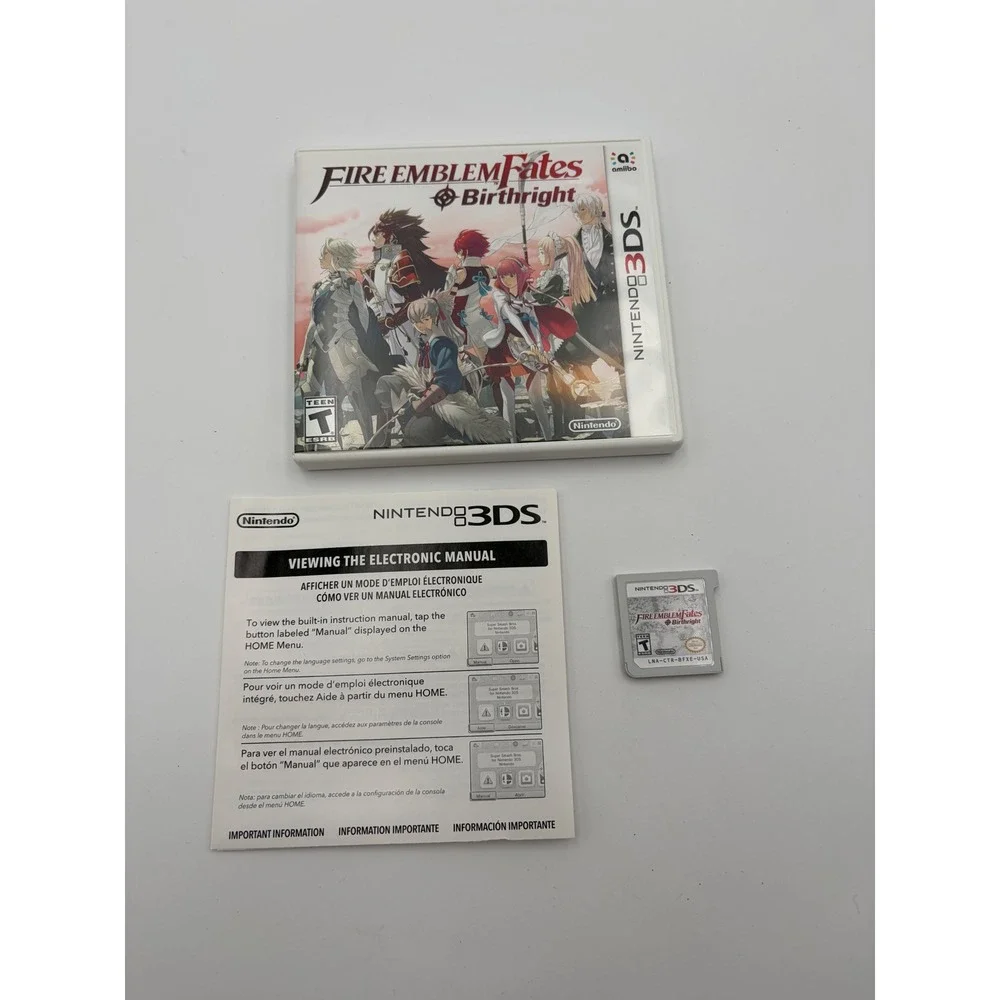 Fire Emblem Fates Birthright Nintendo 3DS Game Case & Manual BFXE-USA